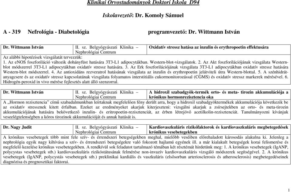 Az enos foszforiláció változik dohányfüst hatására 3T3-L1 adipocytákban. Western-blot-vizsgálatok. 2.