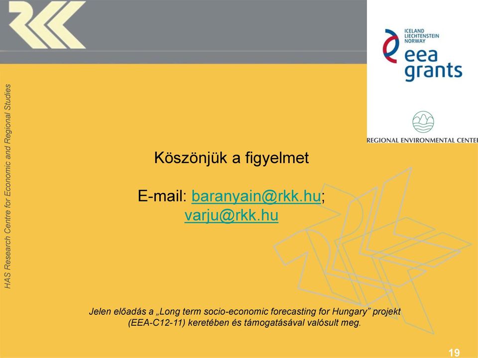 hu Jelen előadás a Long term socio-economic