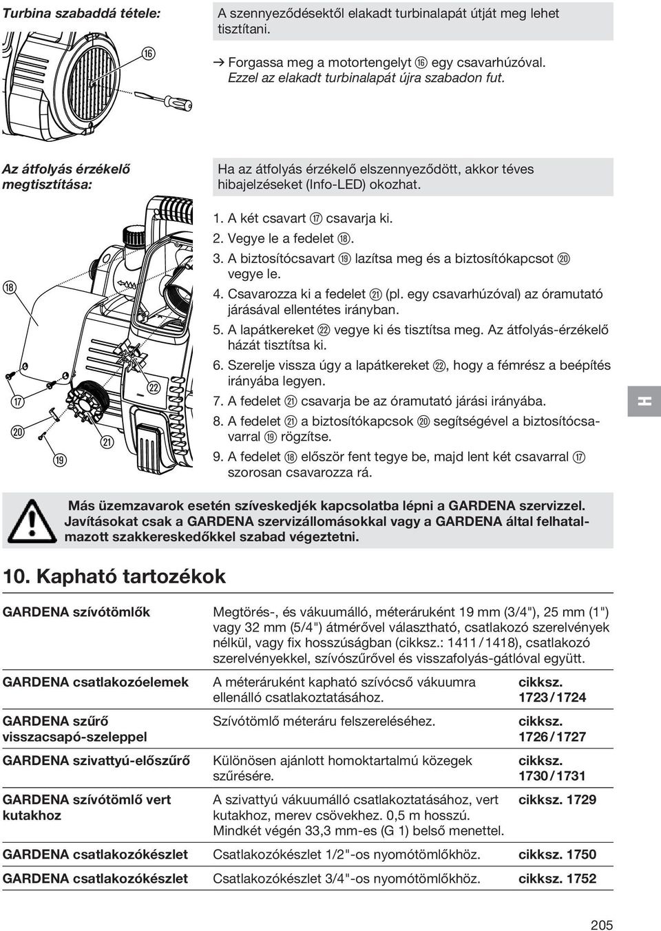 A biztosítócsavart o lazítsa meg és a biztosítókapcsot p vegye le. 4. Csavarozza ki a fedelet a (pl. egy csavarhúzóval) az óramutató járásával ellentétes irányban. 5.