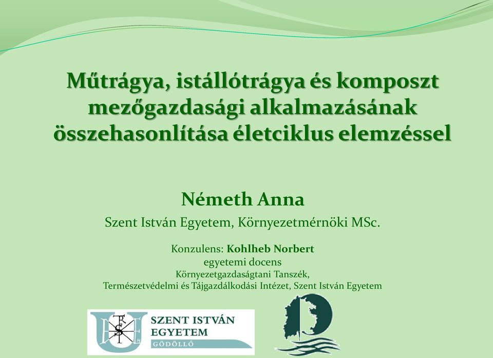 Környezetmérnöki MSc.