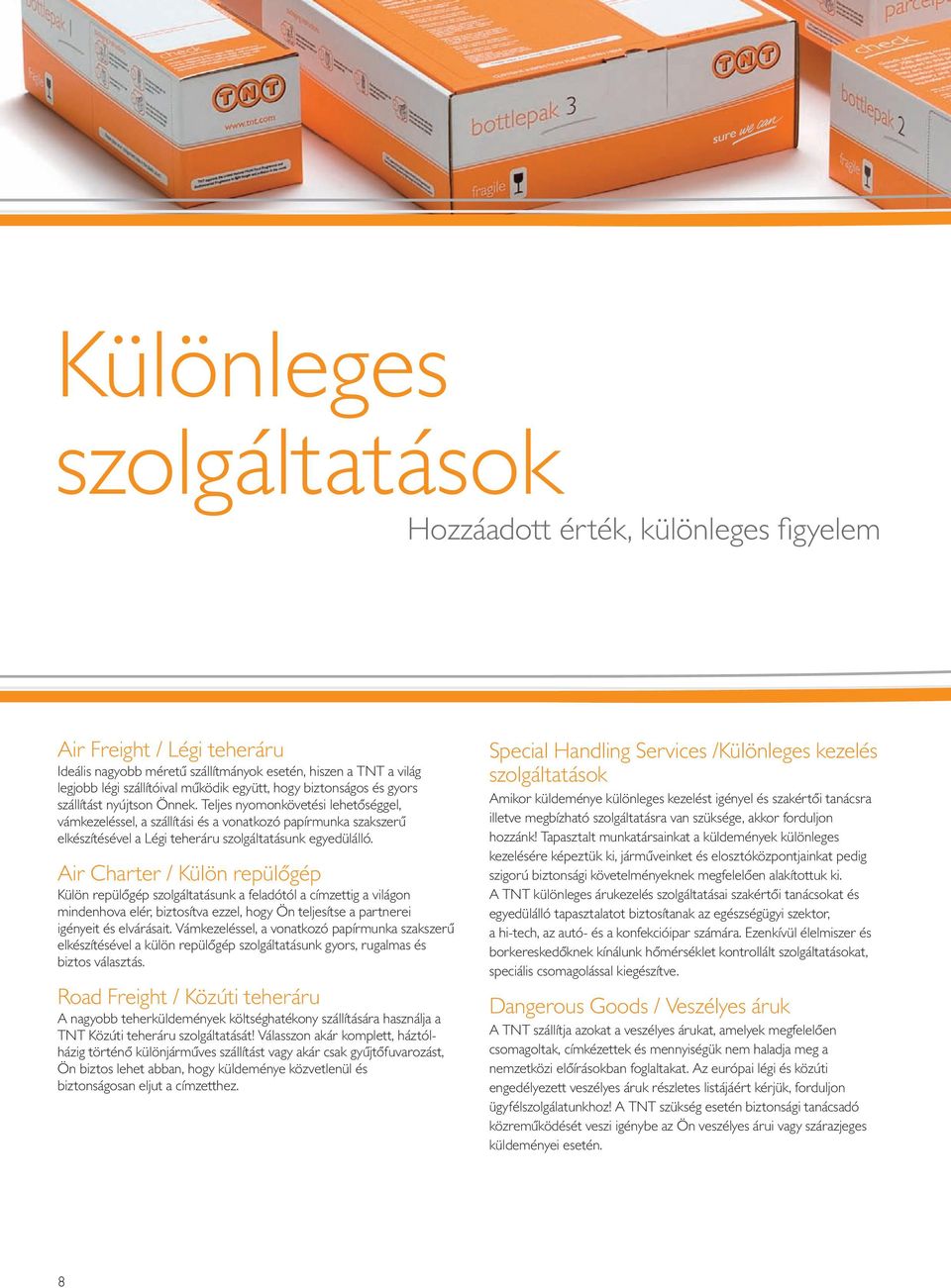 Teljes nyomonkövetési lehetőséggel, vámkezeléssel, a szállítási és a vonatkozó papírmunka szakszerű elkészítésével a Légi teheráru szolgáltatásunk egyedülálló.