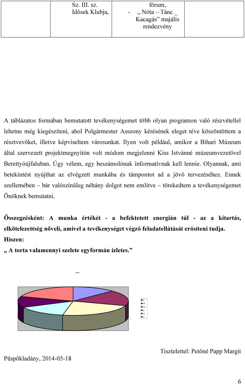 kérésének eleget téve köszöntöttem a résztvevőket, illetve képviseltem városunkat.