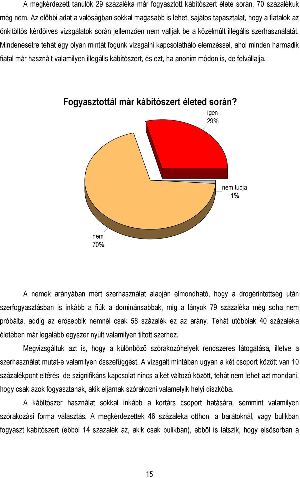 Mindenesetre tehát egy olyan mintát fogunk vizsgálni kapcsolatháló elemzéssel, ahol minden harmadik fiatal már használt valamilyen illegális kábítószert, és ezt, ha anonim módon is, de felvállalja.