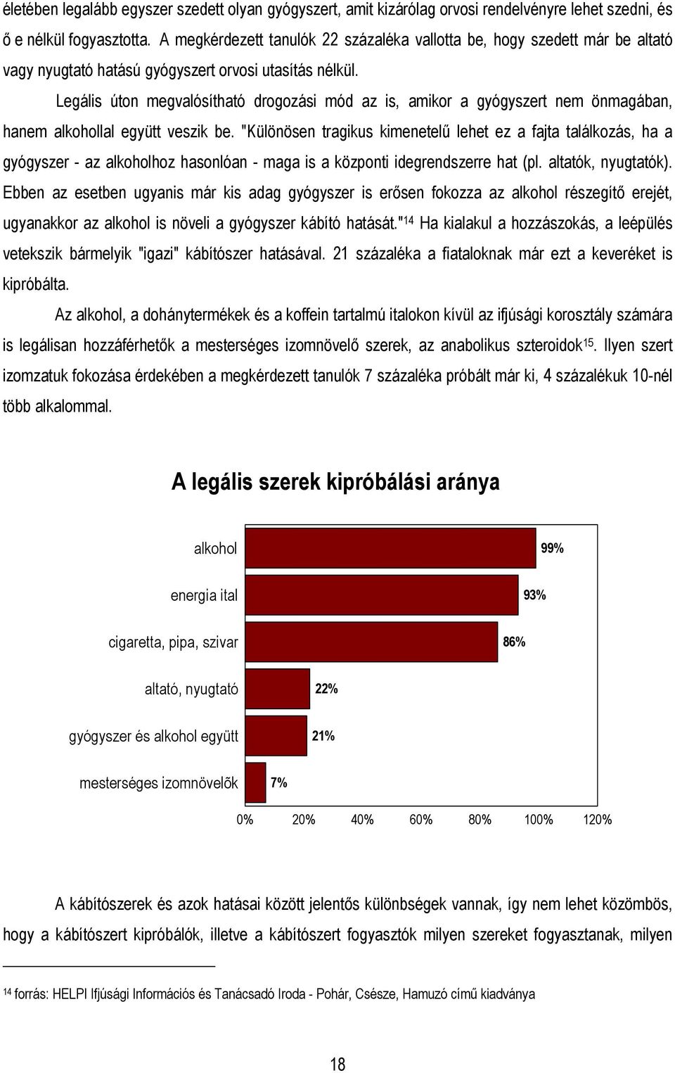 Legális úton megvalósítható drogozási mód az is, amikor a gyógyszert nem önmagában, hanem alkohollal együtt veszik be.