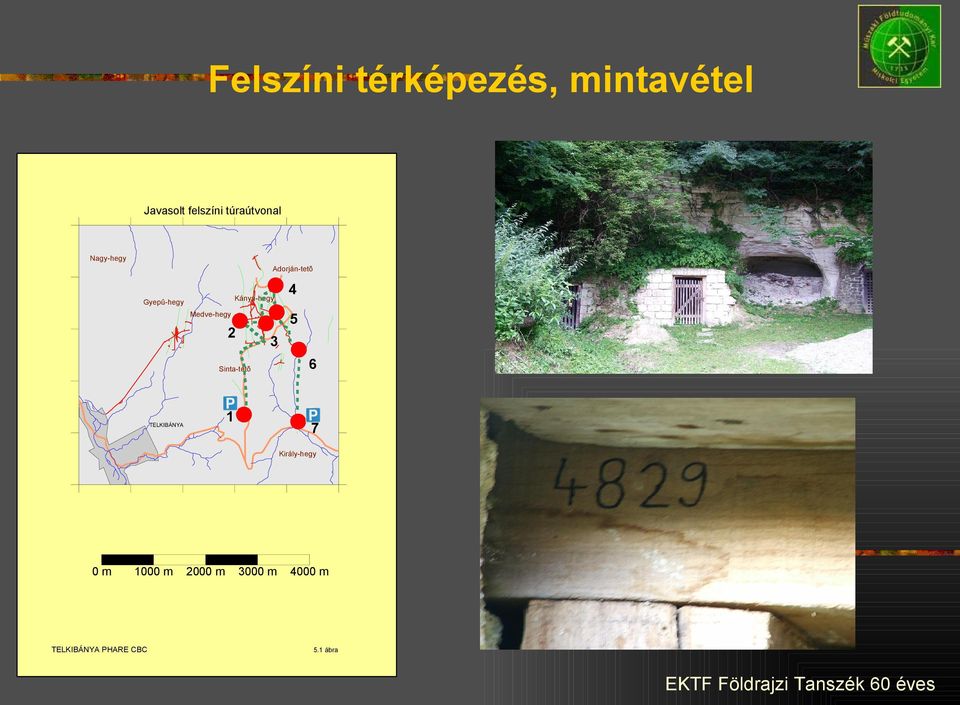 Medve-hegy 5 2 3 Sinta-tetõ 1 TELKIBÁNYA 4 6 7