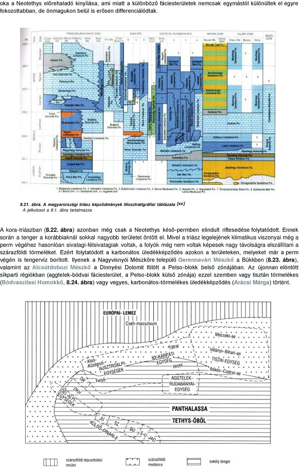 ábra) azonban még csak a Neotethys késő-permben elindult riftesedése folytatódott. Ennek során a tenger a korábbiaknál sokkal nagyobb területet öntött el.
