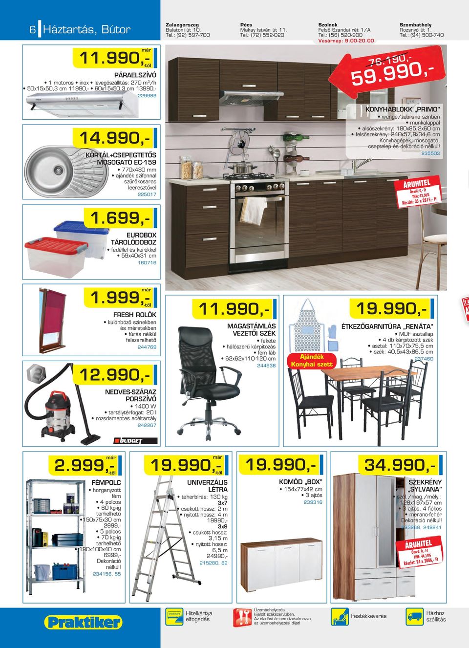 990,- KÖRTÁL+CSEPEGTETÔS MOSOGATÓ EC-159 770x480 mm ajándék szifonnal szûrôkosaras leeresztôvel 225017 1.