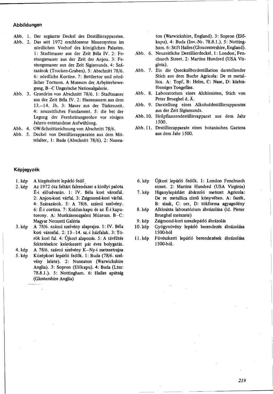 A Museum der. Arbeiterbewegung, B C Ungarische Nationalgalerie. Abb. 3. Grundriss von Abschnitt 78/6. 1: Stadtmauer aus der Zeit Béla IV. 2 : Hausmauern aus dem 13.-14. Jh.