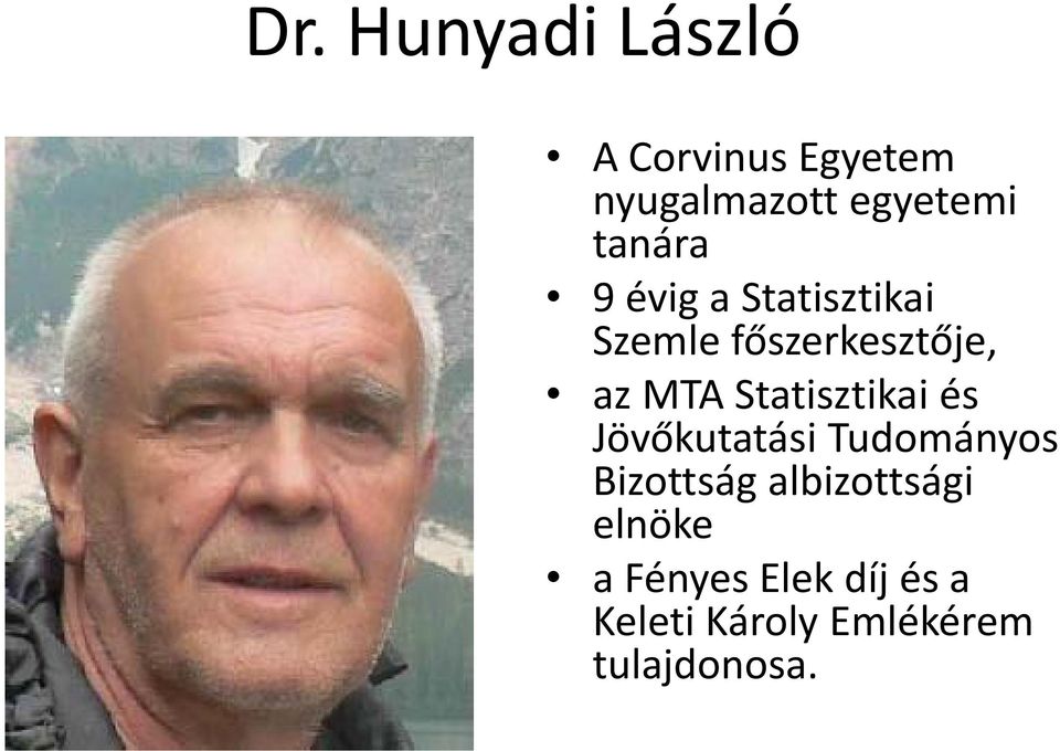 Statisztikai ik iés Jövőkutatási Tudományos Bizottság