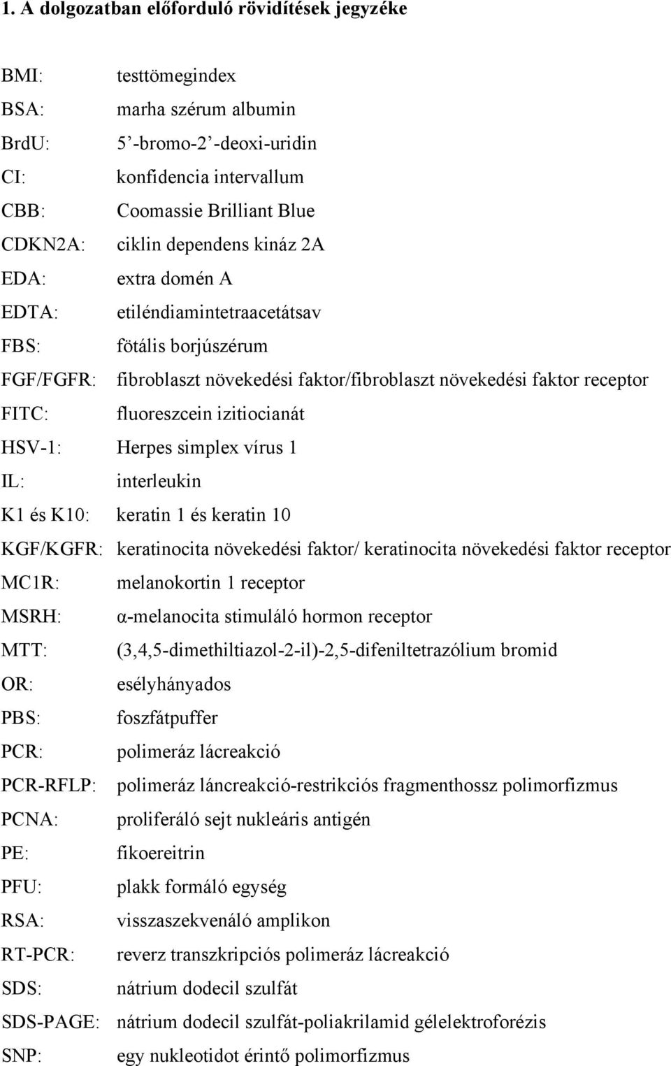 izitiocianát HSV-1: Herpes simplex vírus 1 IL: interleukin K1 és K10: keratin 1 és keratin 10 KGF/KGFR: keratinocita növekedési faktor/ keratinocita növekedési faktor receptor MC1R: melanokortin 1