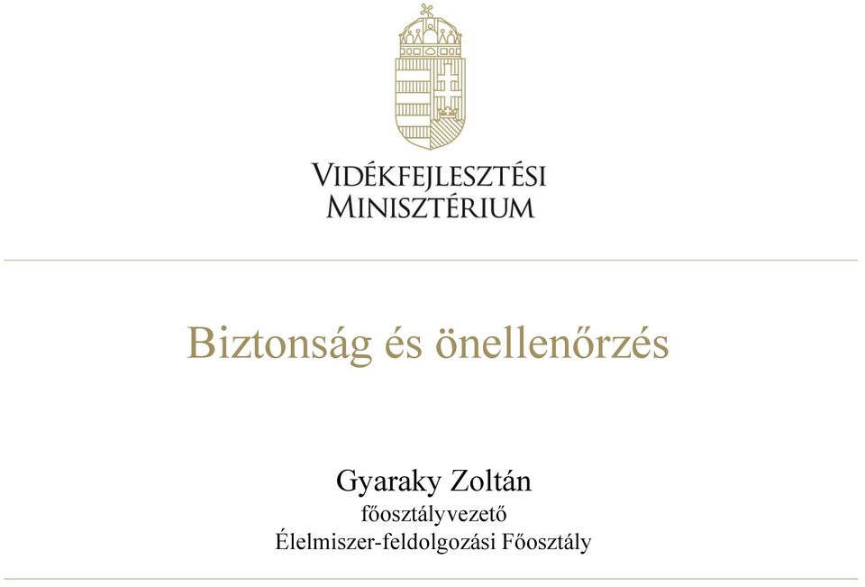 Zoltán főosztályvezető