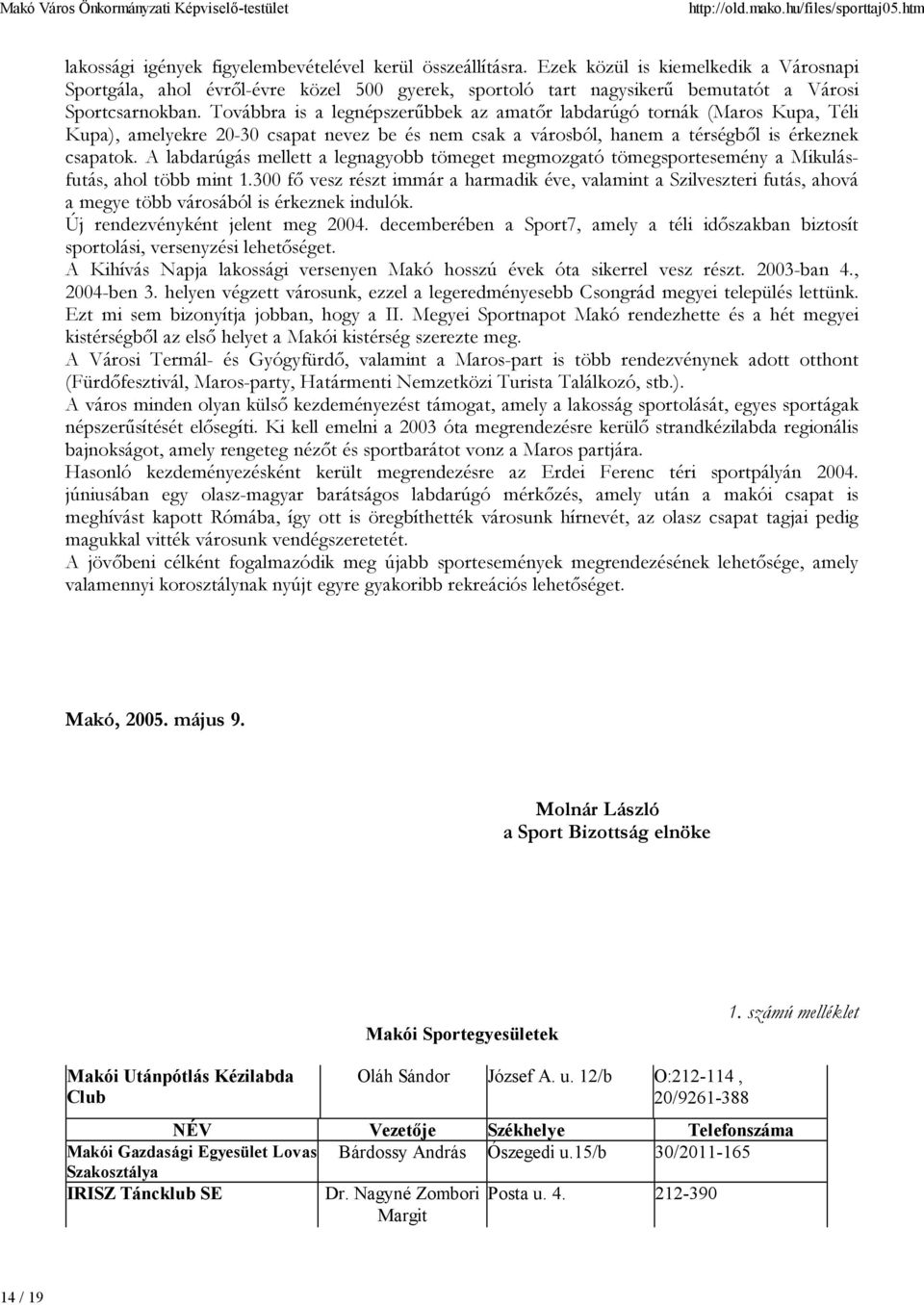 Továbbra is a legnépszerűbbek az amatőr labdarúgó tornák (Maros Kupa, Téli Kupa), amelyekre 20-30 csapat nevez be és nem csak a városból, hanem a térségből is érkeznek csapatok.