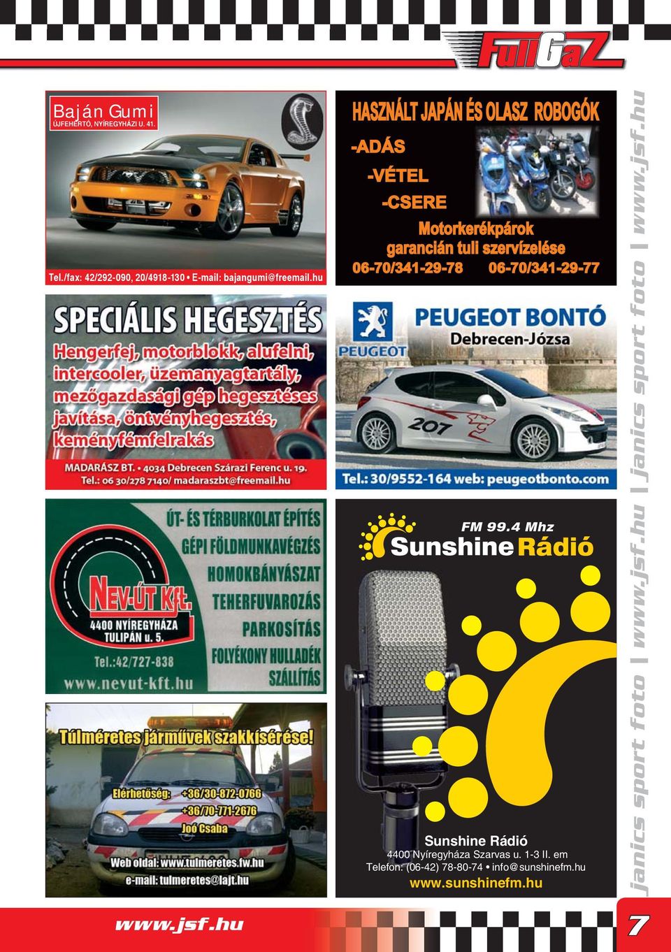 hu Sunshine Rádió 4400 Nyíregyháza Szarvas u. 1-3 II.