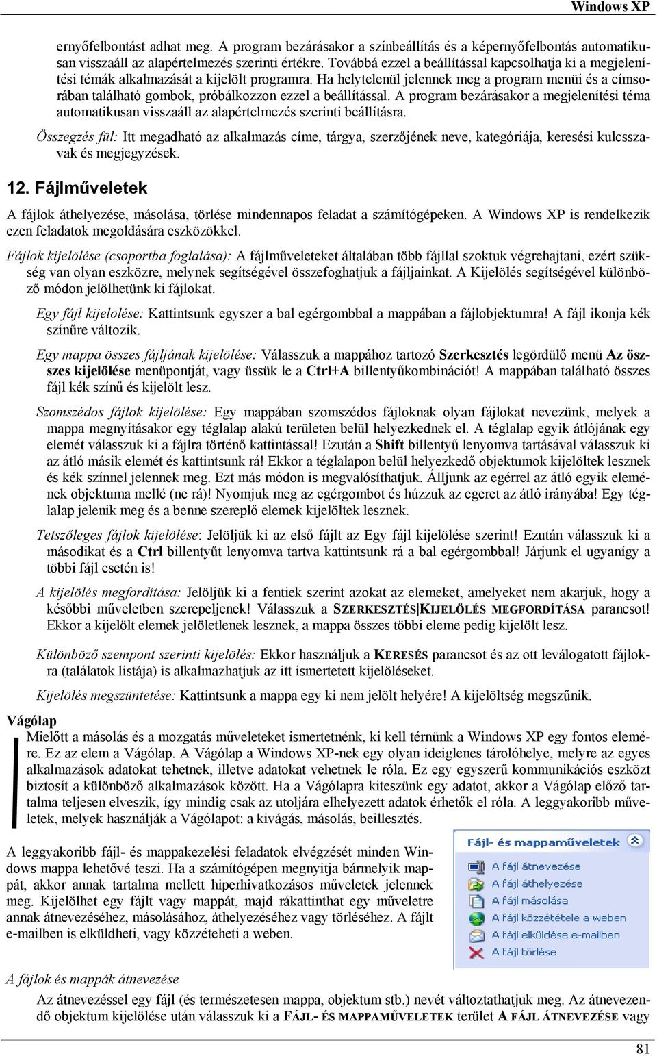 Ha helytelenül jelennek meg a program menüi és a címsorában található gombok, próbálkozzon ezzel a beállítással.