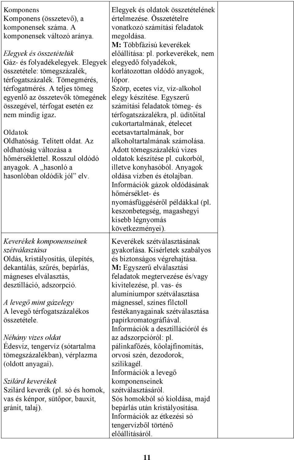 Rosszul oldódó anyagok. A hasonló a hasonlóban oldódik jól elv.