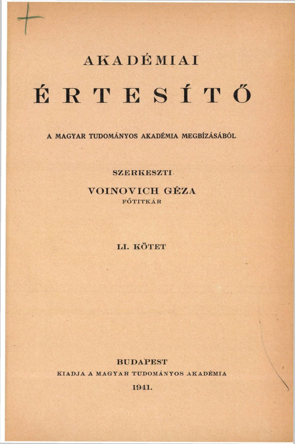 SZERKESZTI VOINOVICH FŐTITKÁR GÉZA Ы.