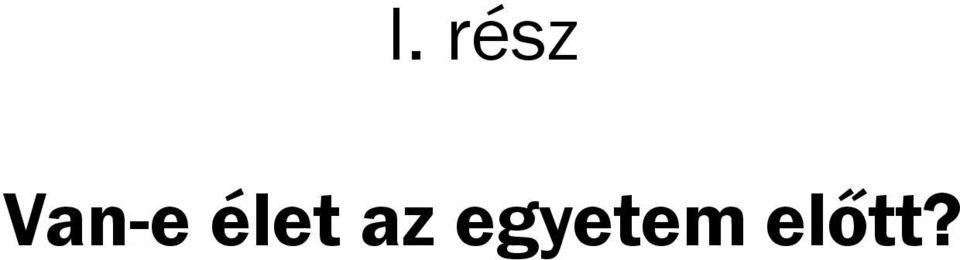 élet az