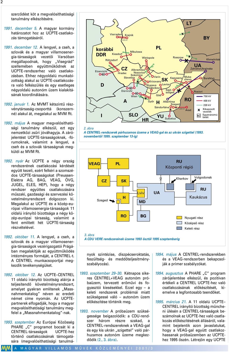 Ehhez négyoldalú munkabizottság alakul az UCPTE-csatlakozásra való felkészülés és egy esetleges négyoldalú autonóm üzem kialakításának koordinálására. 1992. január 1.