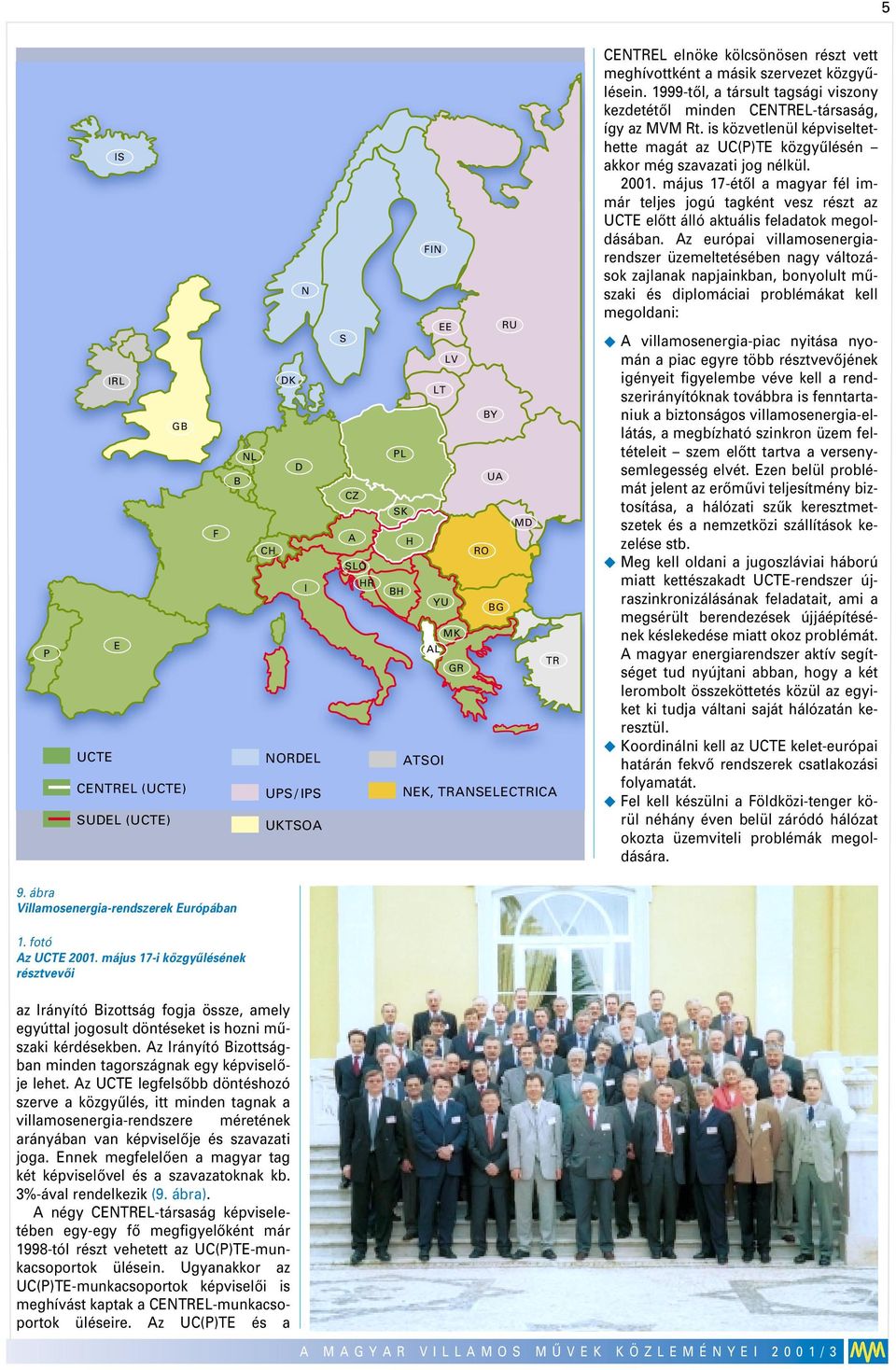 is közvetlenül képviseltethette magát az UC(P)TE közgyûlésén akkor még szavazati jog nélkül. 2001.