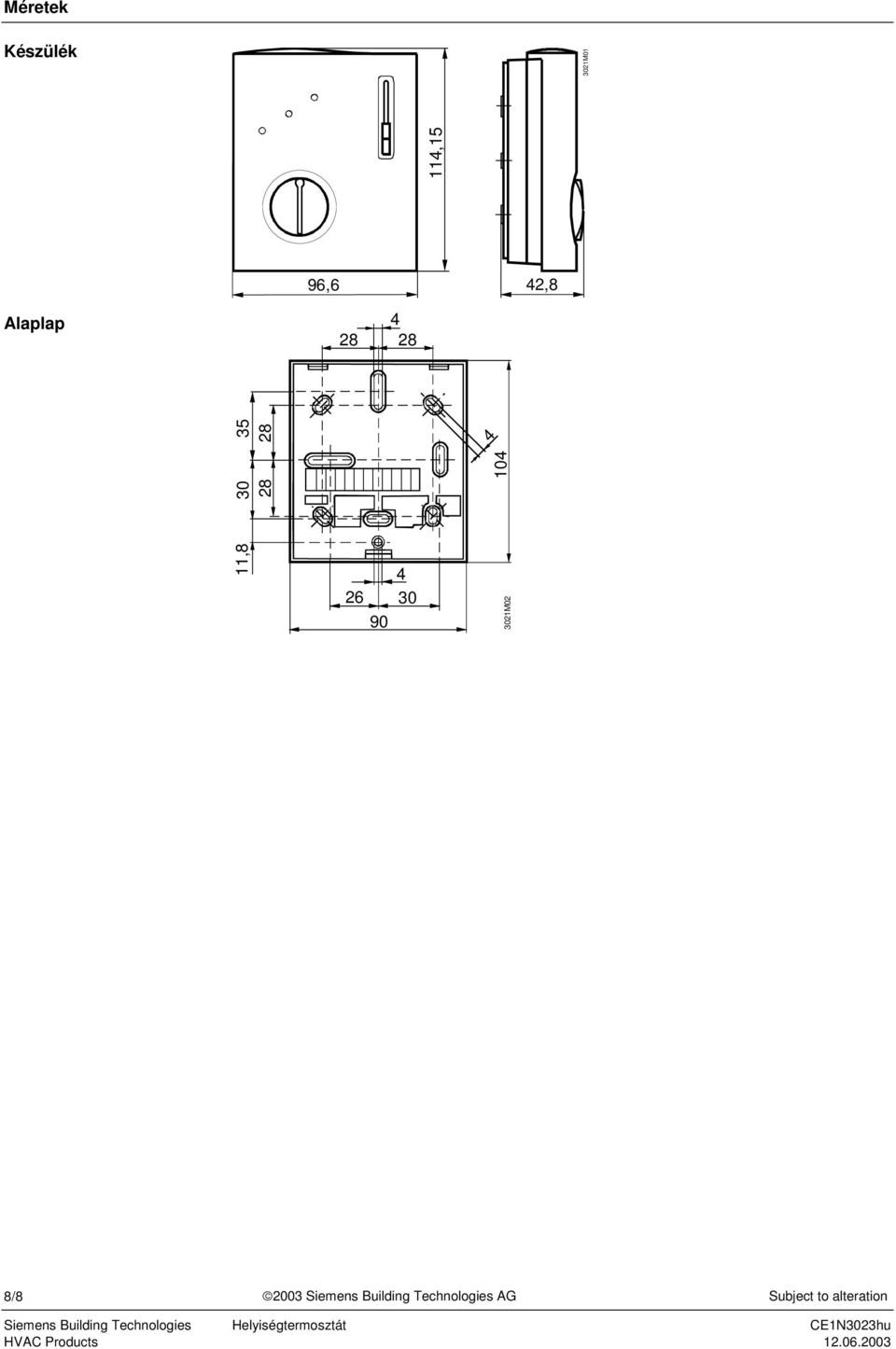 90 3021M02 8/8 2003 Siemens Building