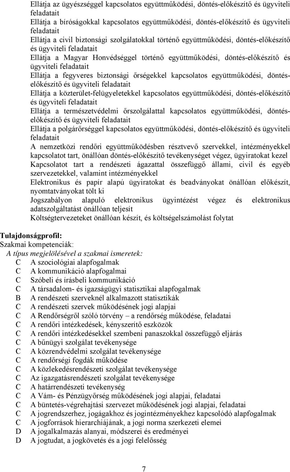 Ellátja a fegyveres biztonsági őrségekkel kapcsolatos együttműködési, döntéselőkészítő és ügyviteli feladatait Ellátja a közterület-felügyeletekkel kapcsolatos együttműködési, döntés-előkészítő és