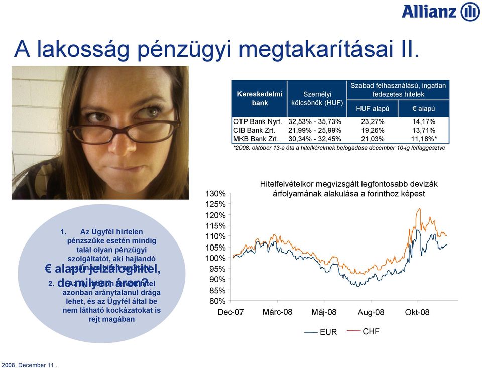 Nyrt. 32,53% - 35,73% 23,27% 14,17% CIB Bank Zrt. 21,99% - 25,99% 19,26% 13,71% MKB Bank Zrt. 30,34% - 32,45% 21,03% 11,18%* *2008.