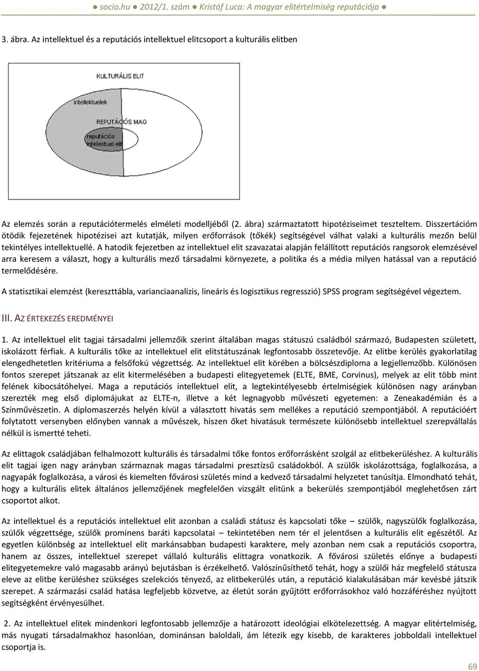 A hatodik fejezetben az intellektuel elit szavazatai alapján felállított reputációs rangsorok elemzésével arra keresem a választ, hogy a kulturális mező társadalmi környezete, a politika és a média
