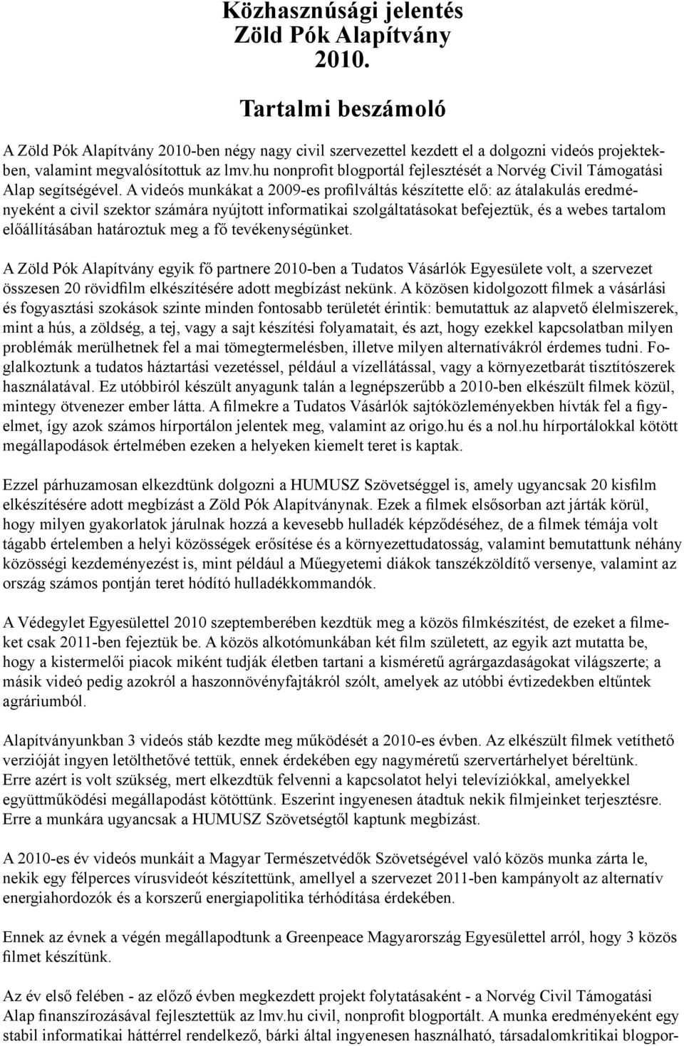 hu nonprofit blogportál fejlesztését a Norvég Civil Támogatási Alap segítségével.