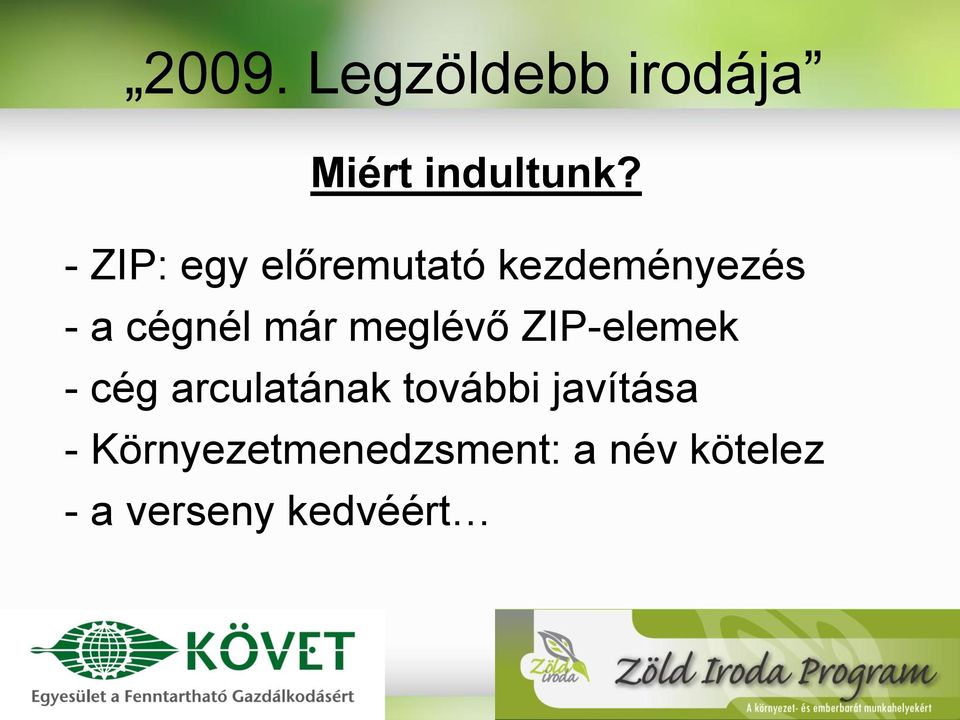 cégnél már meglévő ZIP-elemek - cég