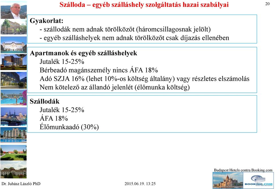 Bérbeadó magánszemély nincs ÁFA 18% Adó SZJA 16% (lehet 10%-os költség általány) vagy részletes elszámolás Nem kötelező az