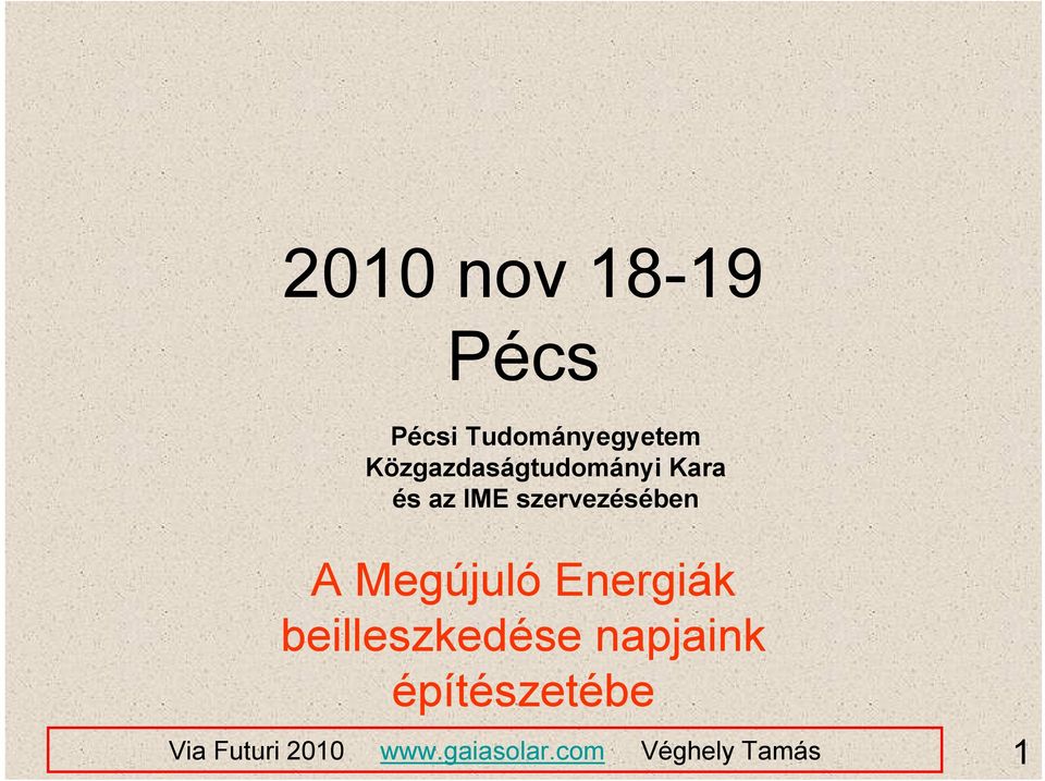 Kara és az IME szervezésében A
