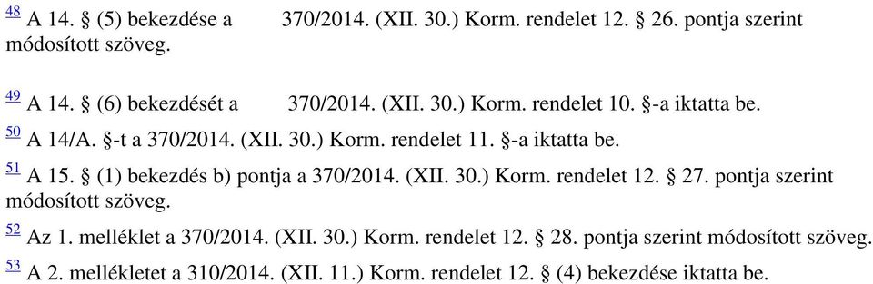 (1) bekezdés b) pontja a 370/2014. (XII. 30.) Korm. rendelet 12. 27. pontja szerint 52 Az 1. melléklet a 370/2014. (XII. 30.) Korm. rendelet 12. 28.