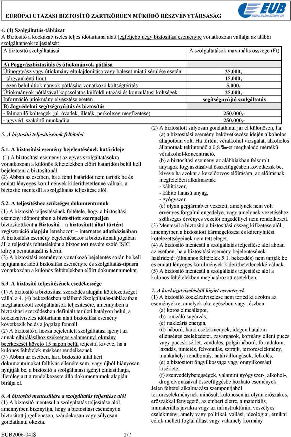 000,- - tárgyankénti limit 15.000,- - ezen belül útiokmányok pótlására vonatkozó költségtérítés 5.000,- Útiokmányok pótlásával kapcsolatos külföldi utazási és konzulátusi költségek 25.