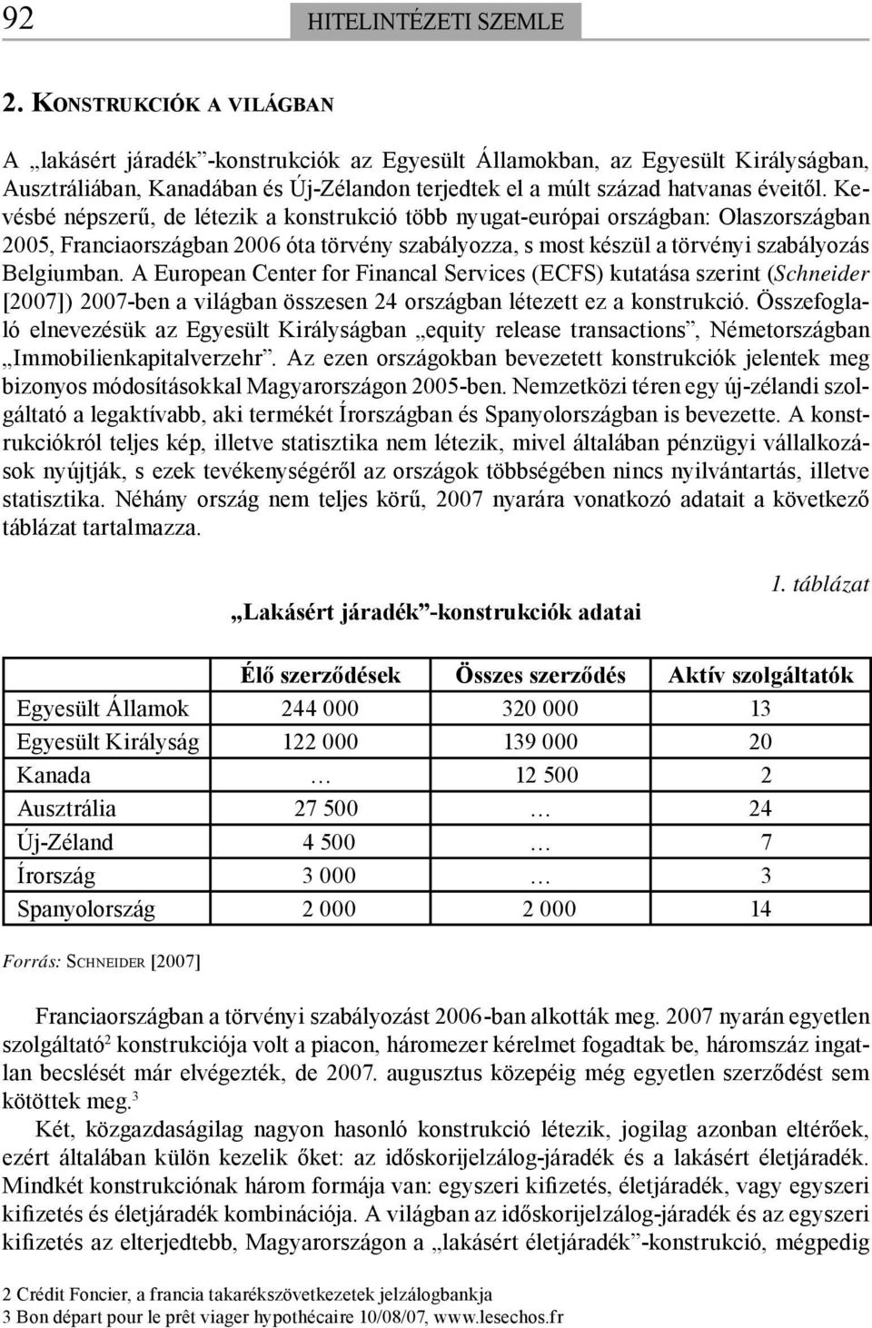 Kevésbé népszerű, de létezik a konstrukció több nyugat-európai országban: Olaszországban 2005, Franciaországban 2006 óta törvény szabályozza, s most készül a törvényi szabályozás Belgiumban.