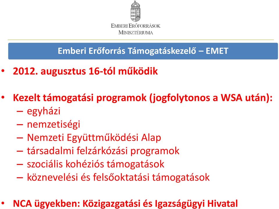 egyházi nemzetiségi Nemzeti Együttműködési Alap társadalmi felzárkózási programok