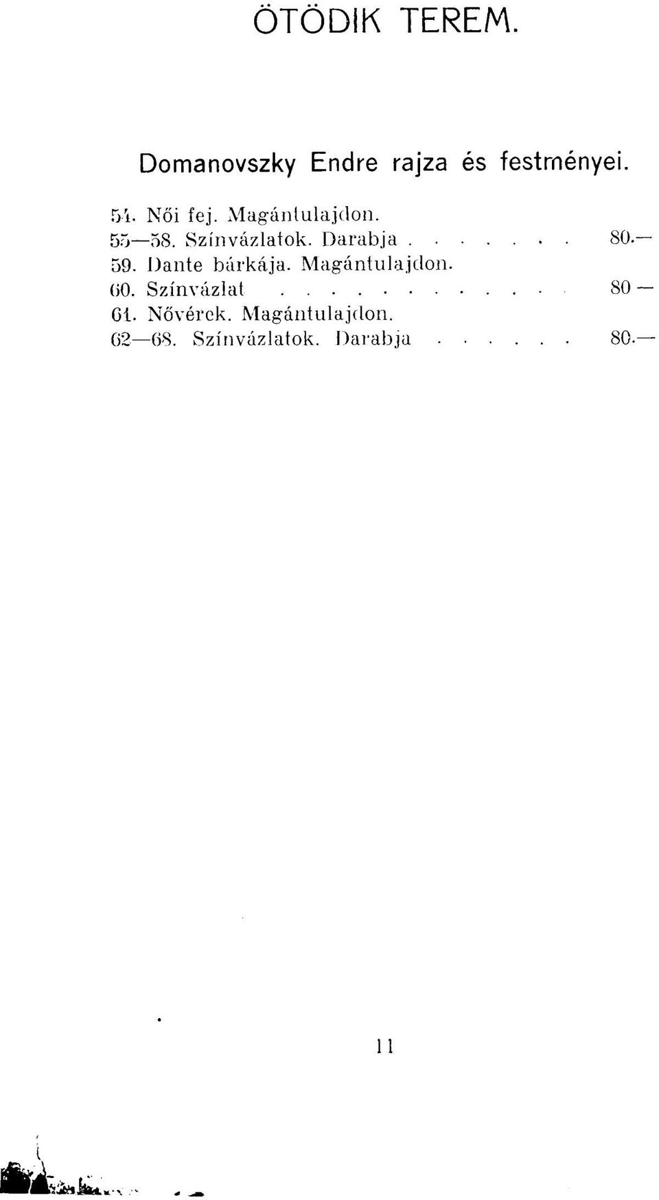 59. Dante bárkája. Magántulajdon. GO. Színvázlat 80 Gl.