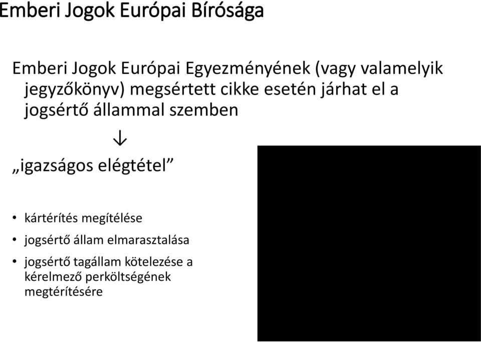 tagállam kötelezése a kérelmező perköltségének megtérítésére AMIT NEM TEHET MEG fellépés/eljárás a kérelmező nevében a