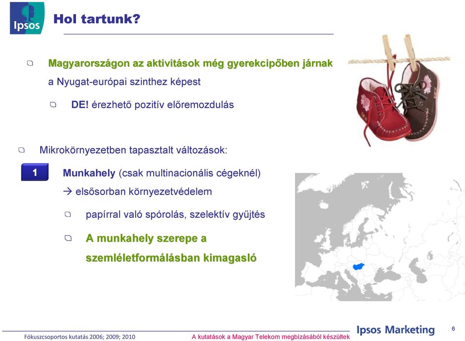 érezhető pozitív előremozdulás Mikrokörnyezetben tapasztalt változások: 1.