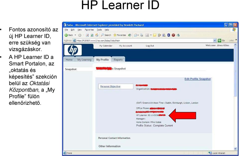 A HP Learner ID a Smart Portalon, az oktatás és