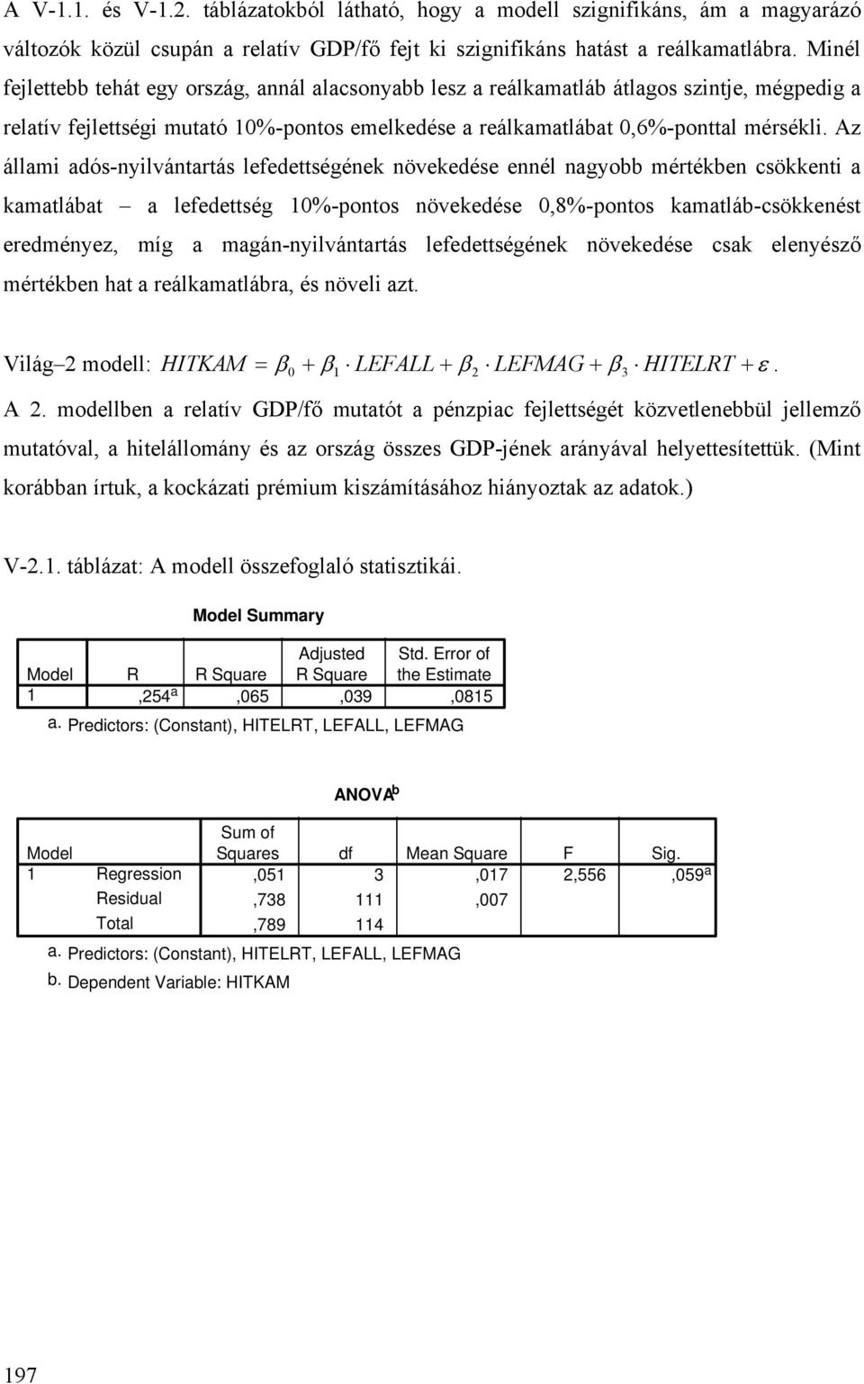 Az állami adós-nyilvántartás lefedettségének növekedése ennél nagyobb mértékben csökkenti a kamatlábat a lefedettség %-pontos növekedése,8%-pontos kamatláb-csökkenést eredményez, míg a