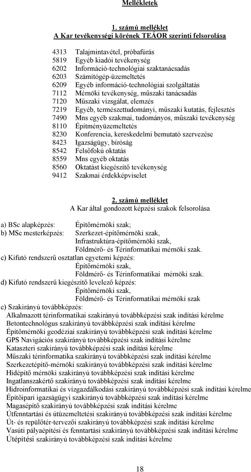 Számítógép-üzemeltetés 6209 Egyéb információ-technológiai szolgáltatás 7112 Mérnöki tevékenység, műszaki tanácsadás 7120 Műszaki vizsgálat, elemzés 7219 Egyéb, természettudományi, műszaki kutatás,