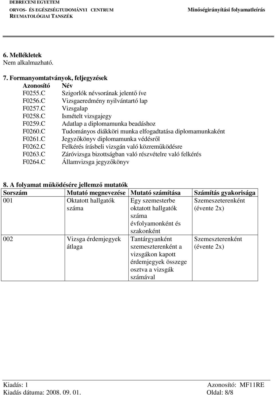 C Felkérés írásbeli vizsgán való közreműködésre F0263.C Záróvizsga bizottságban való részvételre való felkérés F0264.C Államvizsga jegyzőkönyv 8.