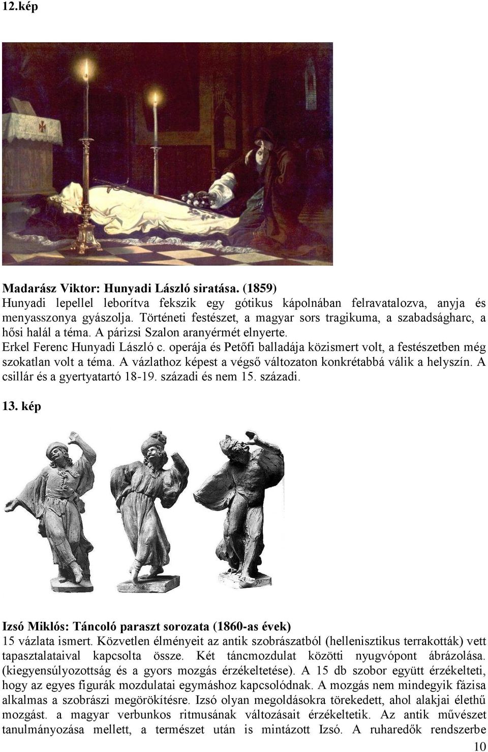operája és Petőfi balladája közismert volt, a festészetben még szokatlan volt a téma. A vázlathoz képest a végső változaton konkrétabbá válik a helyszín. A csillár és a gyertyatartó 18-19.