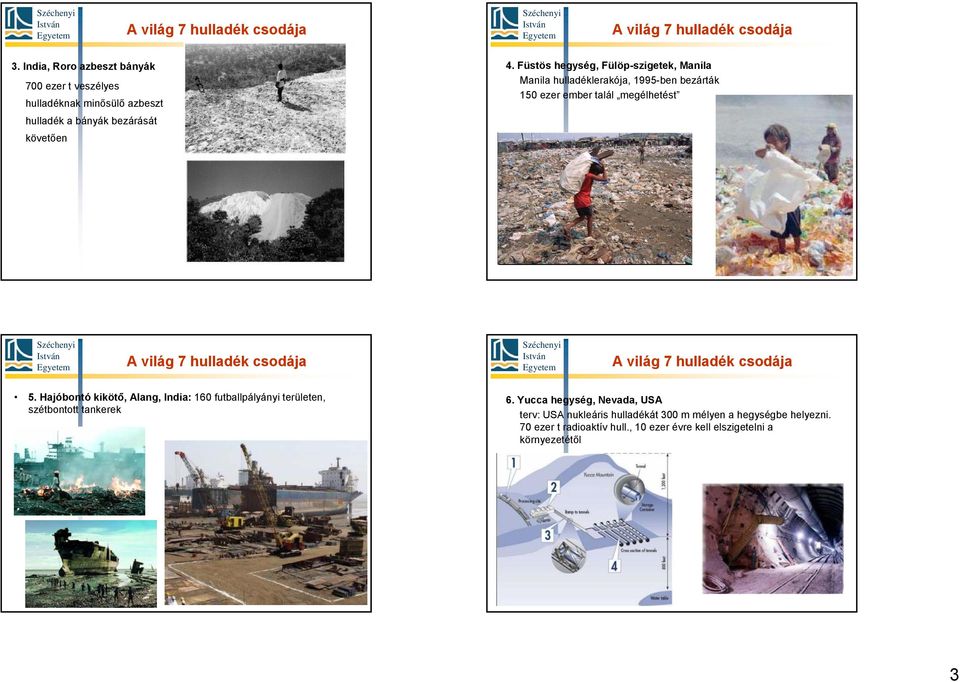 Füstös hegység, Fülöp-szigetek, Manila Manila hulladéklerakója, 1995-ben bezárták 150 ezer ember talál megélhetést A világ 7 hulladék csodája A világ