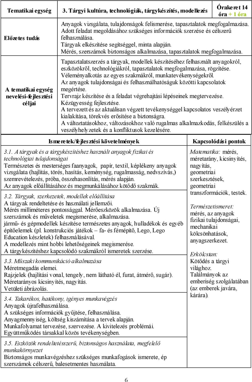 Mérés, szerszámok biztonságos alkalmazása, tapasztalatok megfogalmazása.
