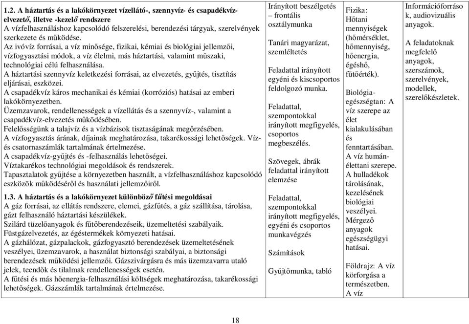 A háztartási szennyvíz keletkezési forrásai, az elvezetés, gyűjtés, tisztítás eljárásai, eszközei. A csapadékvíz káros mechanikai és kémiai (korróziós) hatásai az emberi lakókörnyezetben.