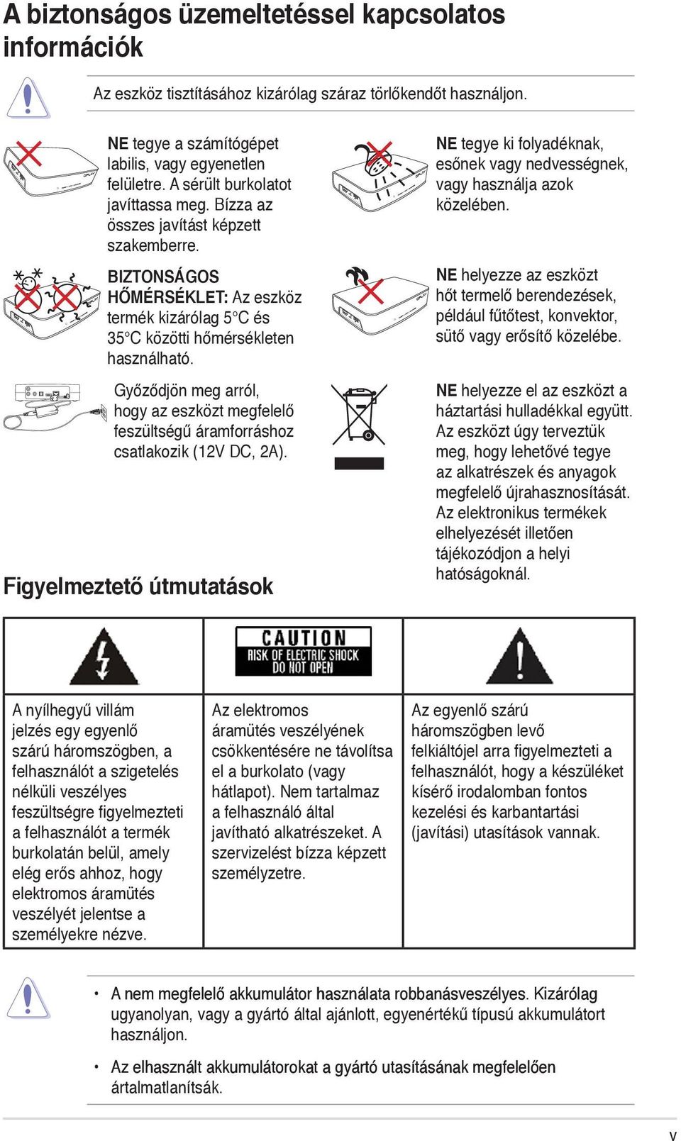 Győződjön meg arról, hogy az eszközt megfelelő feszültségű áramforráshoz csatlakozik (12V DC, 2A).