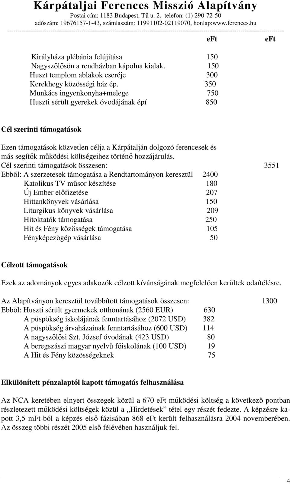 költségeihez történı hozzájárulás.