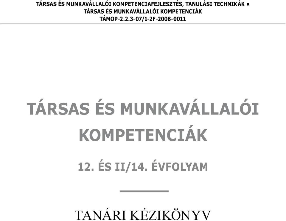 kompetenciák TÁMOP-2.