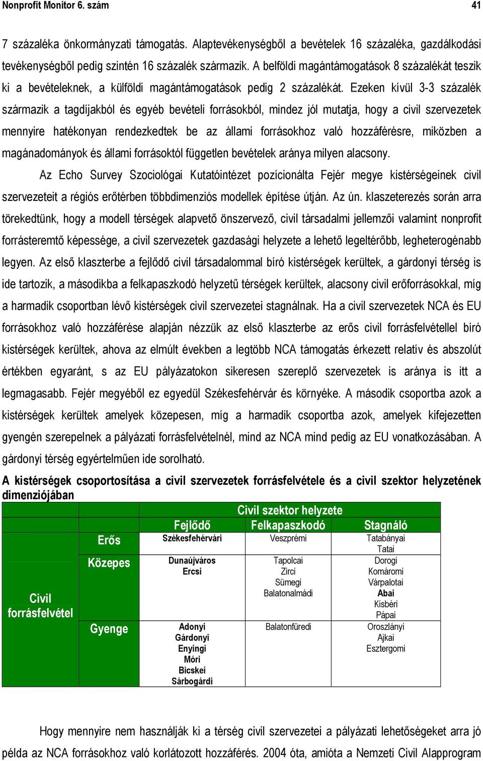 Ezeken kívül - százalék származik a tagdíjakból és egyéb bevételi forrásokból, mindez jól mutatja, hogy a civil szervezetek mennyire hatékonyan rendezkedtek be az állami forrásokhoz való